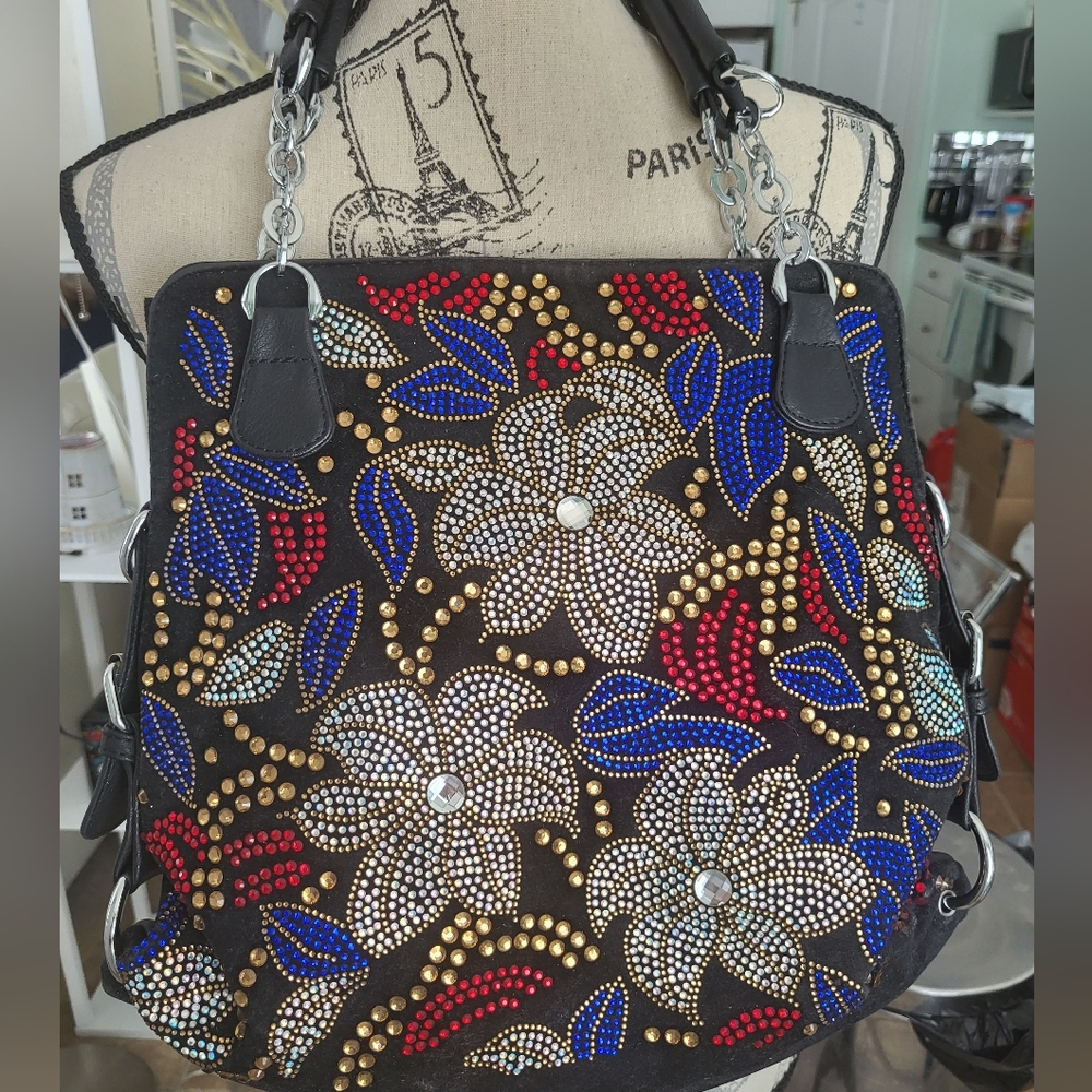 Beautiful unique Rhinestone purse or handbag in very good condition